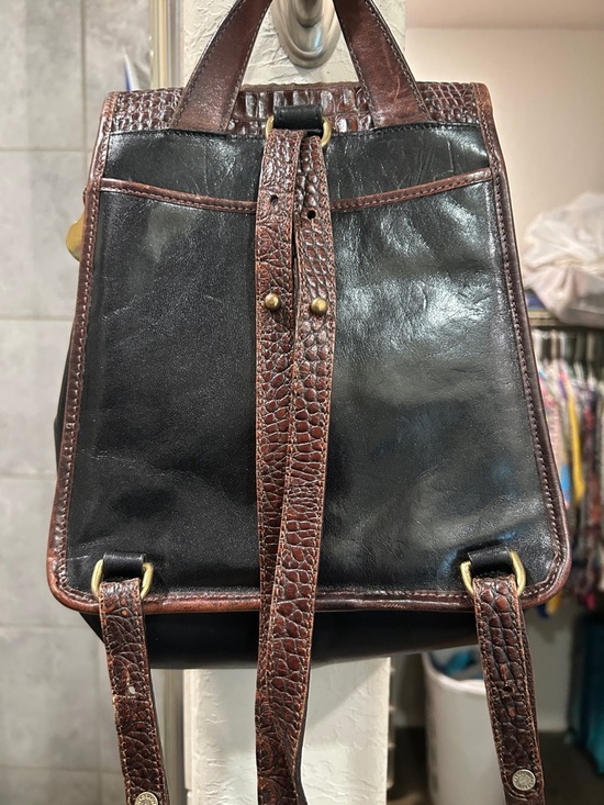 black faux leather backpack men's Hugo Black Grained Faux-Leather Backpack